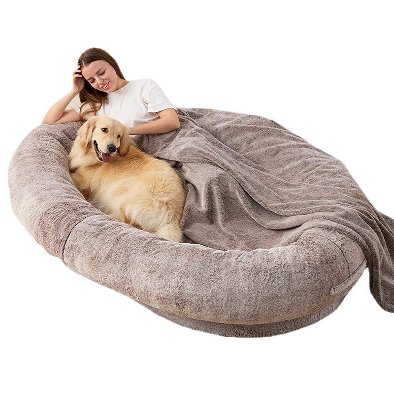 Large Human Short Plush Dog Bed - The Wholesale Cove