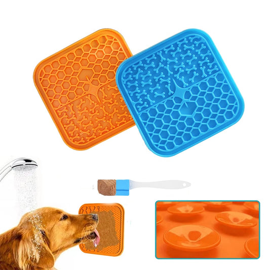 Dog Lick Pad Slow Feeder Licky Mat Keep Dogs Occupied & Helps Prevent Boredom