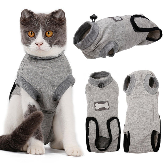 Pet Cat Recovery After Surgery Clothing Pet Wound Anti-mite Sterilization Suit pet products supplies &c - The Wholesale Cove