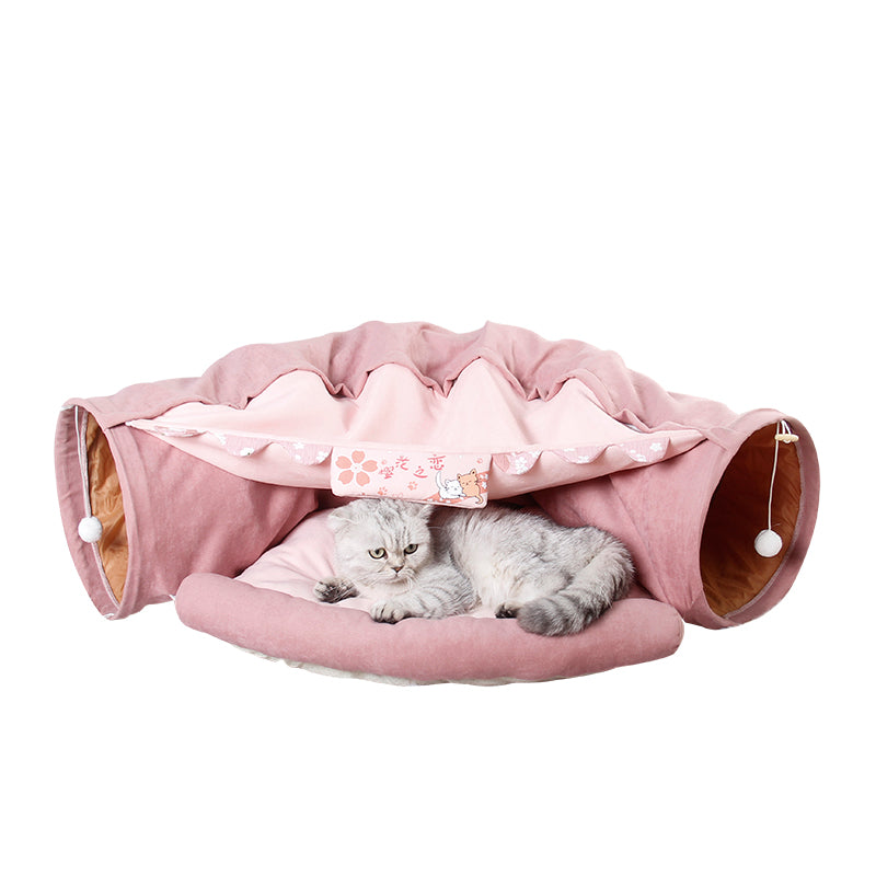 Pet Cats Tunnel Interactive Play Toy Mobile Collapsible Ferrets Rabbit Bed tunnels Indoor Toys Kitten Exercising Products - The Wholesale Cove