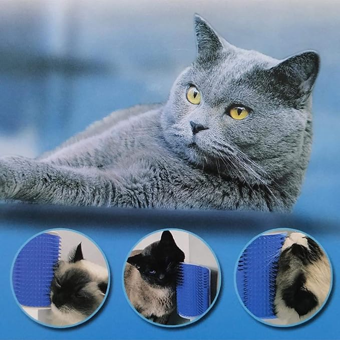 2 Pack Wall Corner Cat Massager Self Groomer with Catnip