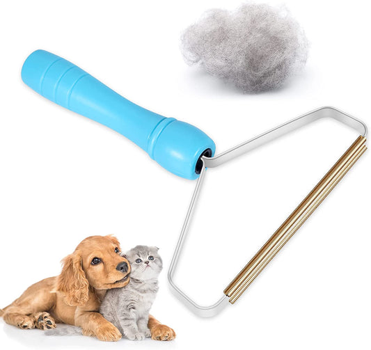 Pet Hair Remover for Couch, Lint Remover, Dog Hair Remover for Clothes, Cleaner Pro Pet Hair Remover, Lint Shaver, Cat Hair Remover for Furniture, Carpet Rake Scraper (1Pcs-Skyblue)