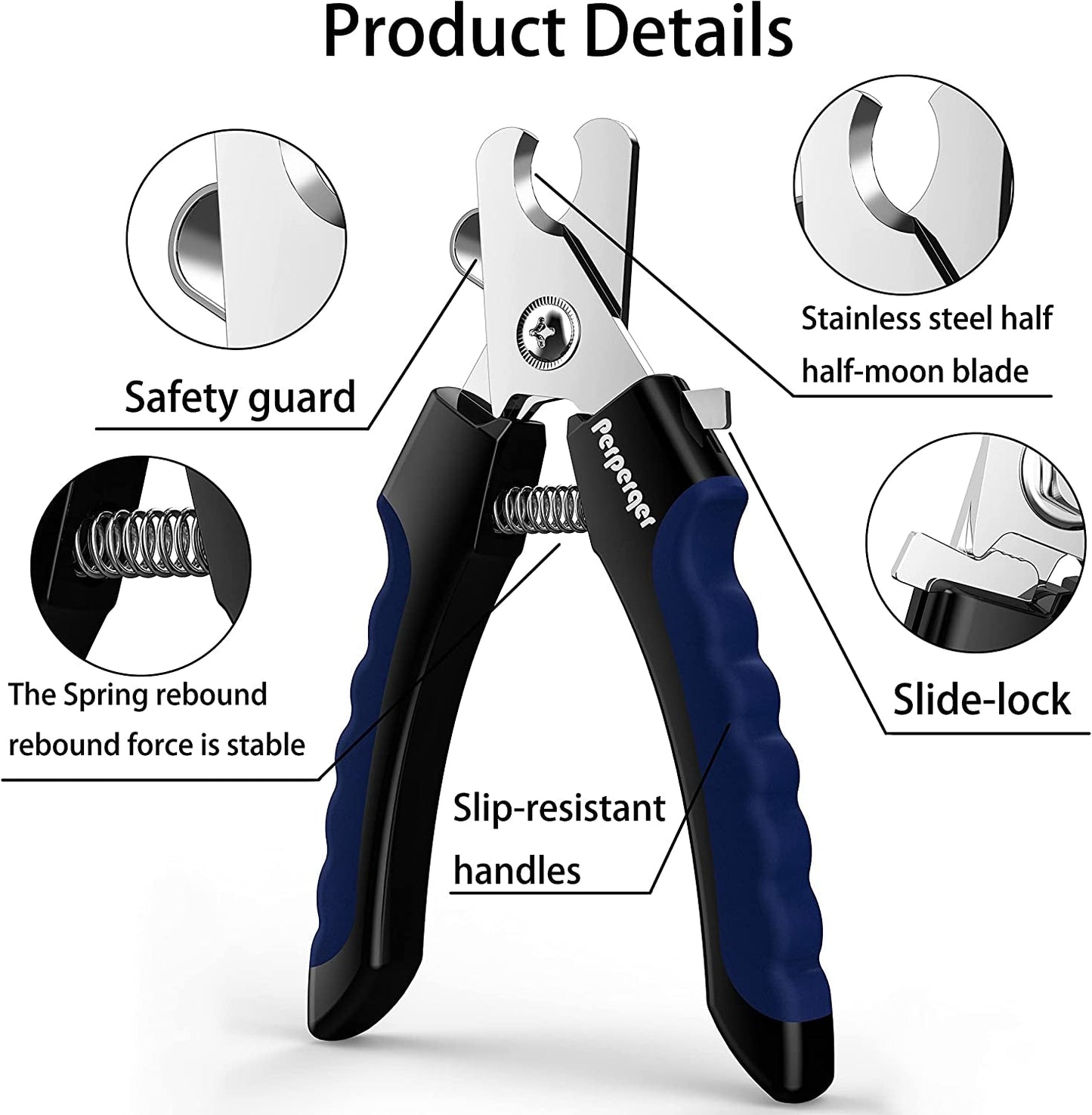 Dog Nail Clipper,Dog Nail Trimmers with Safety Guard for Small Medium Large Breed Dog & Cat to Avoid over Cutting,Professional Grooming Tool with Quick Sensor and Dog Nail File