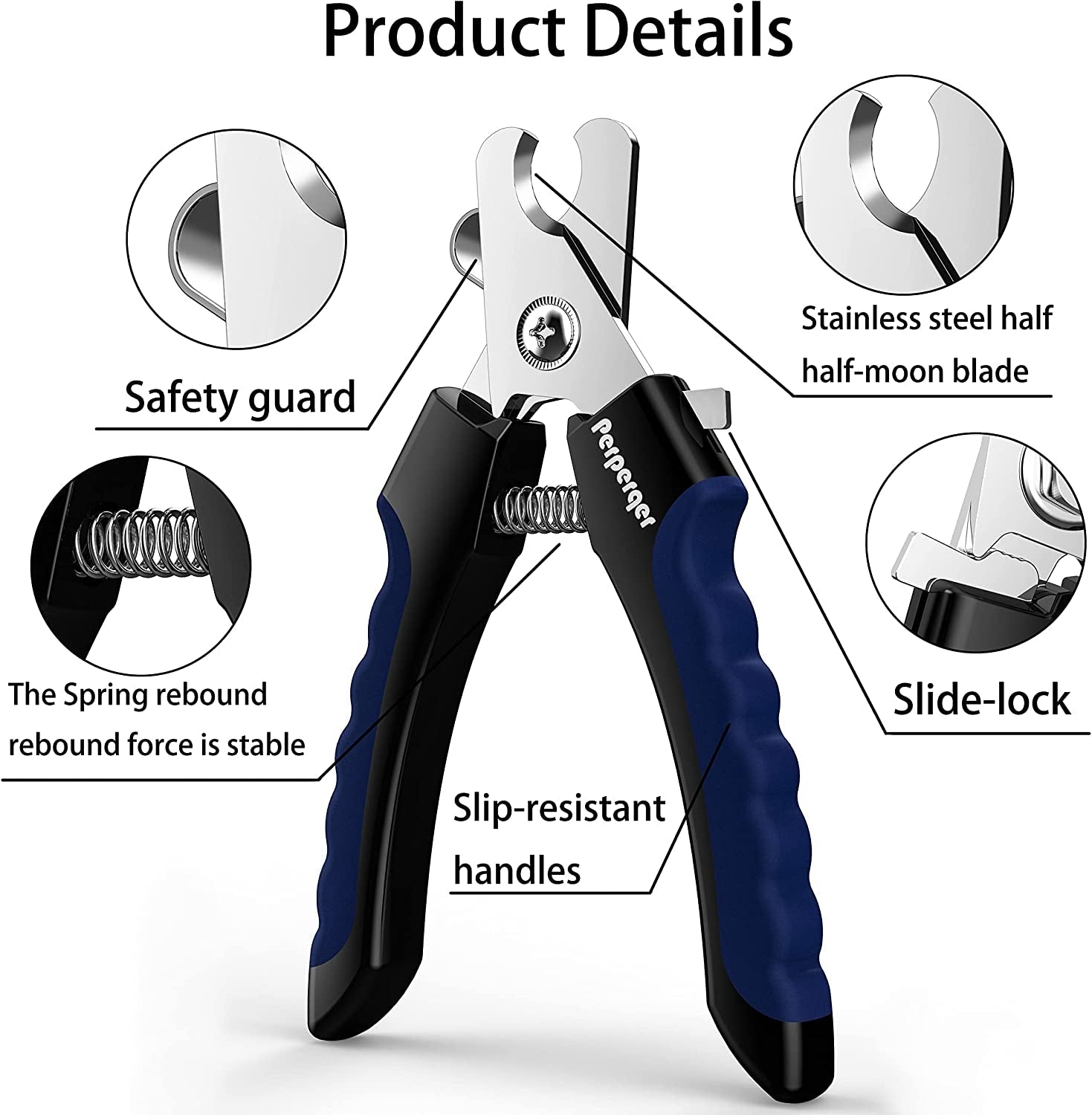 Dog Nail Clipper,Dog Nail Trimmers with Safety Guard for Small Medium Large Breed Dog & Cat to Avoid over Cutting,Professional Grooming Tool with Quick Sensor and Dog Nail File