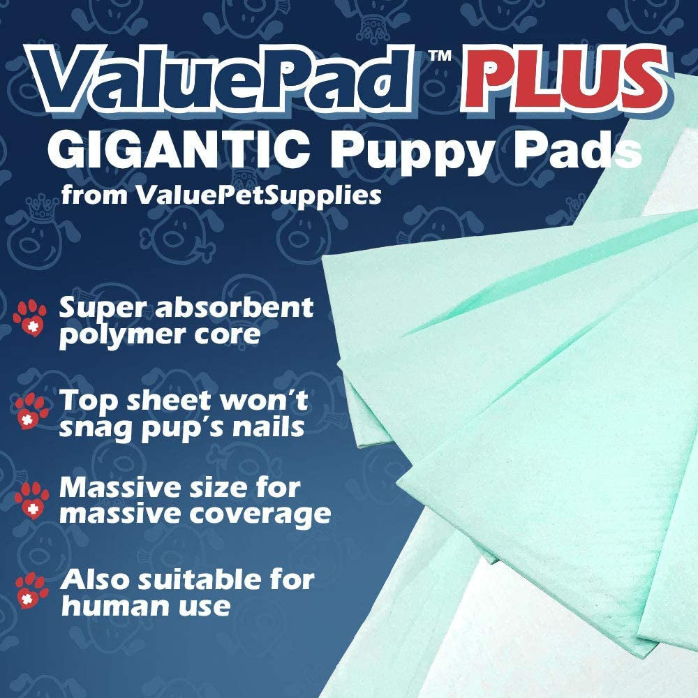 Valuepad plus Puppy Pads, XXL Gigantic 28X44 Inch, 400 Count - Premium Pee Pads for Dogs, Tear Resistant, Super Absorbent Polymer Gel Core, 5-Layer Design