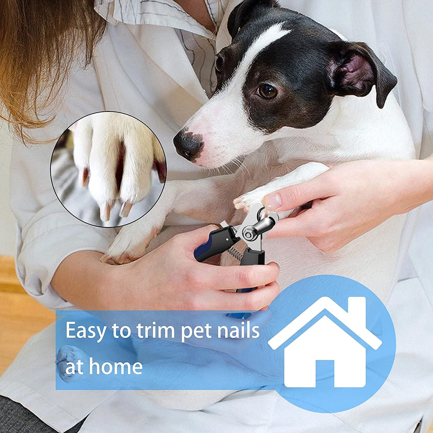 Dog Nail Clipper,Dog Nail Trimmers with Safety Guard for Small Medium Large Breed Dog & Cat to Avoid over Cutting,Professional Grooming Tool with Quick Sensor and Dog Nail File