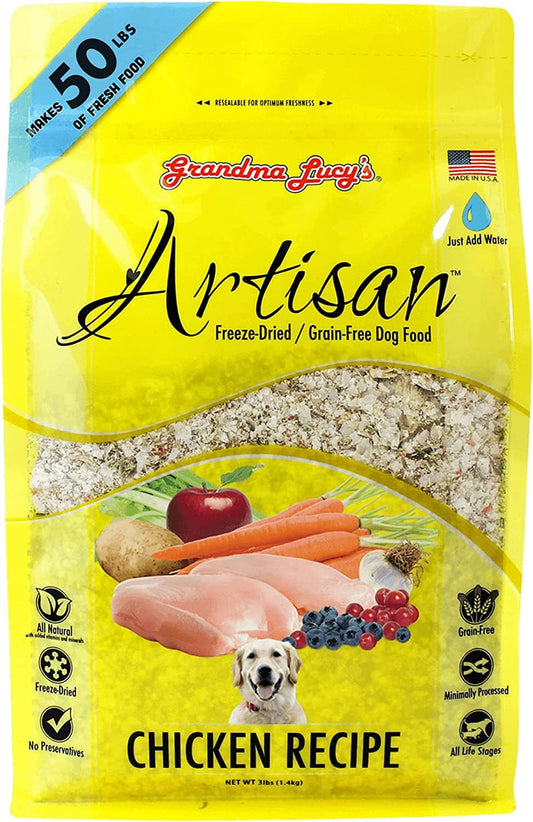 Grandma Lucys Dog Artisian Grain Free Chicken 10 Lbs. Dehydrated Dog Food The Wholesale Cove 