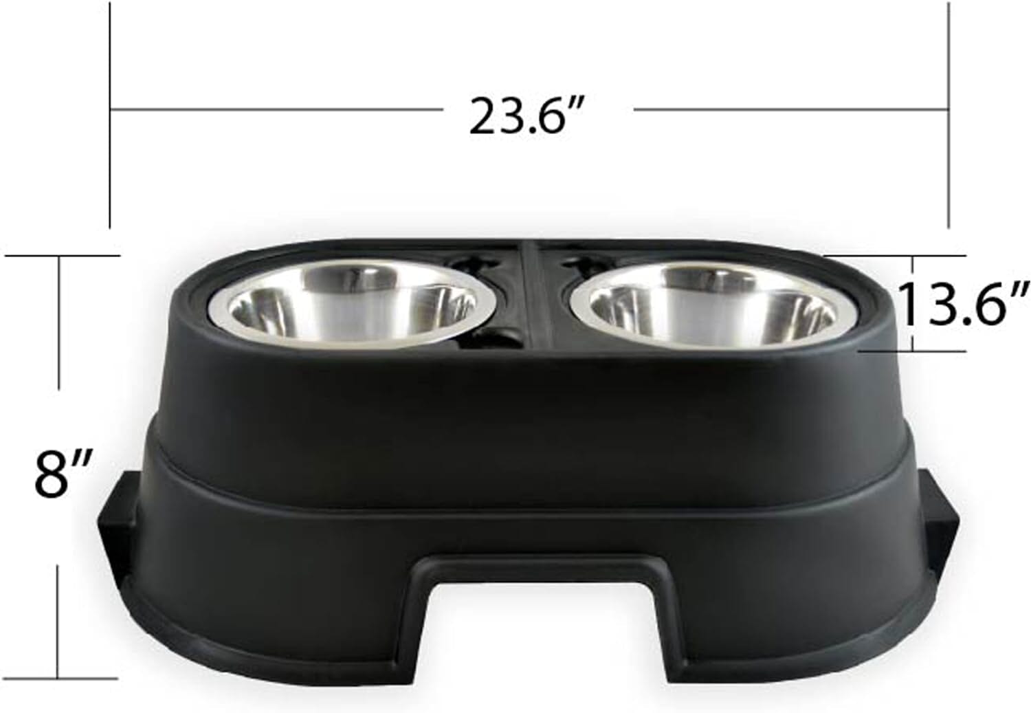 Ourpets Comfort Diner Elevated Dog Food Dish (Raised Dog Bowls Available in 4 Inches, 8 Inches and 12 Inches for Large Dogs, Medium Dogs and Small Dogs), 8-Inch The Wholesale Cove 