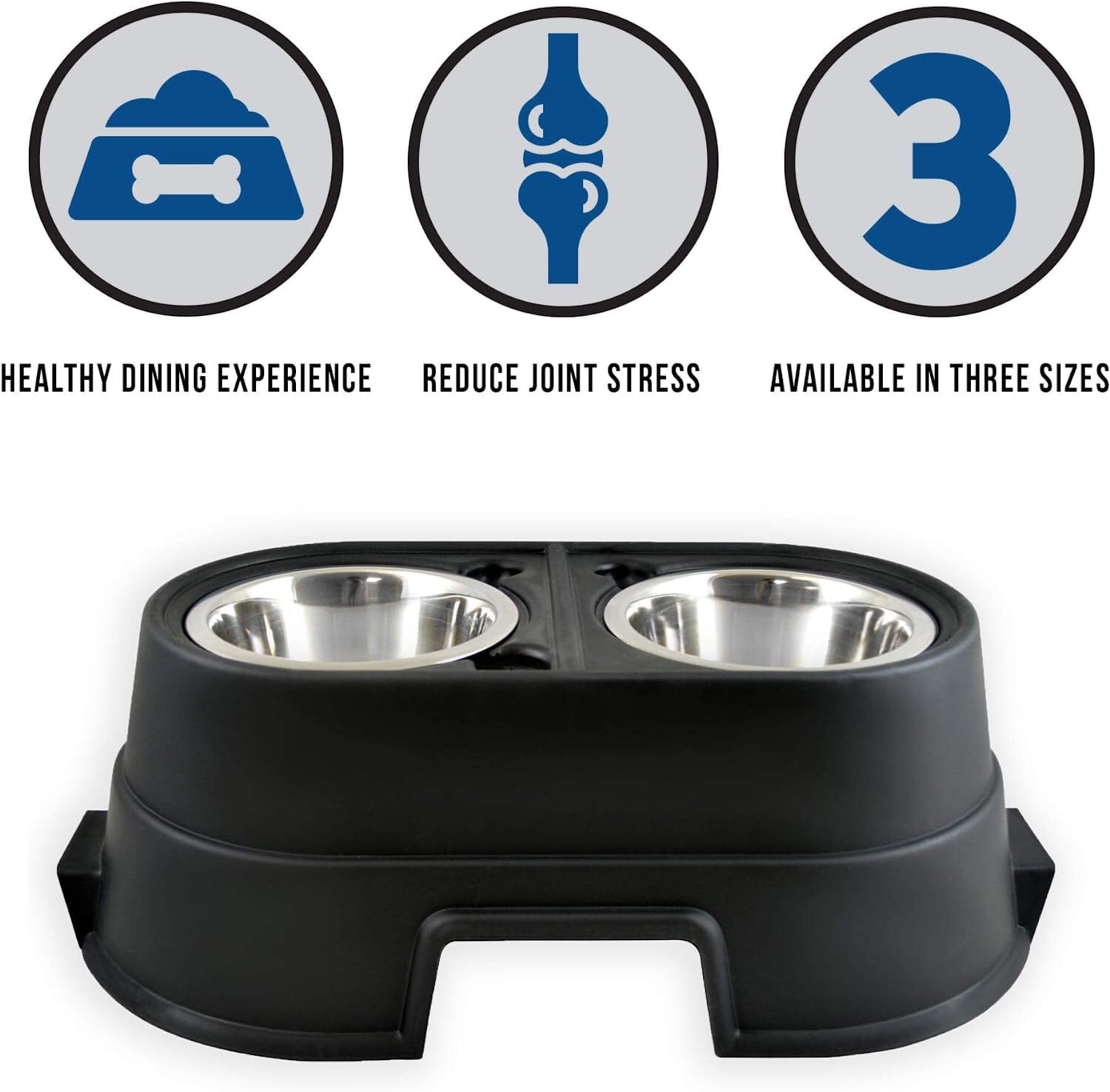 Ourpets Comfort Diner Elevated Dog Food Dish (Raised Dog Bowls Available in 4 Inches, 8 Inches and 12 Inches for Large Dogs, Medium Dogs and Small Dogs), 8-Inch The Wholesale Cove 