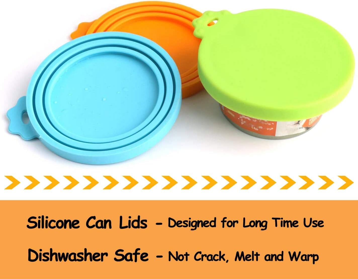 Pet Food Can Cover Silicone Can Lids for Dog and Cat Food(Universal Size,One Fit 3 Standard Size Food Cans),Multi-Colored The Wholesale Cove 